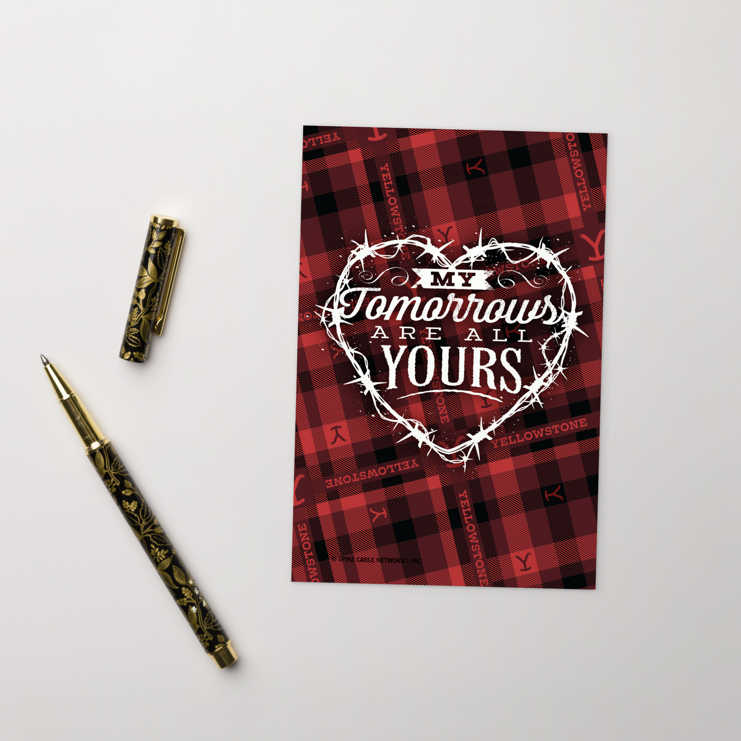 Yellowstone My Tomorrows Are All Yours Plaid Standard Postcard