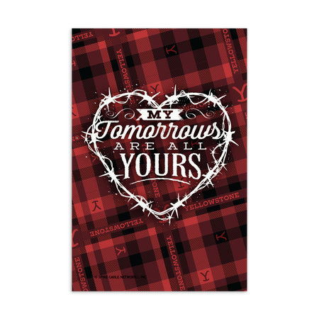 Yellowstone My Tomorrows Are All Yours Plaid Standard Postcard