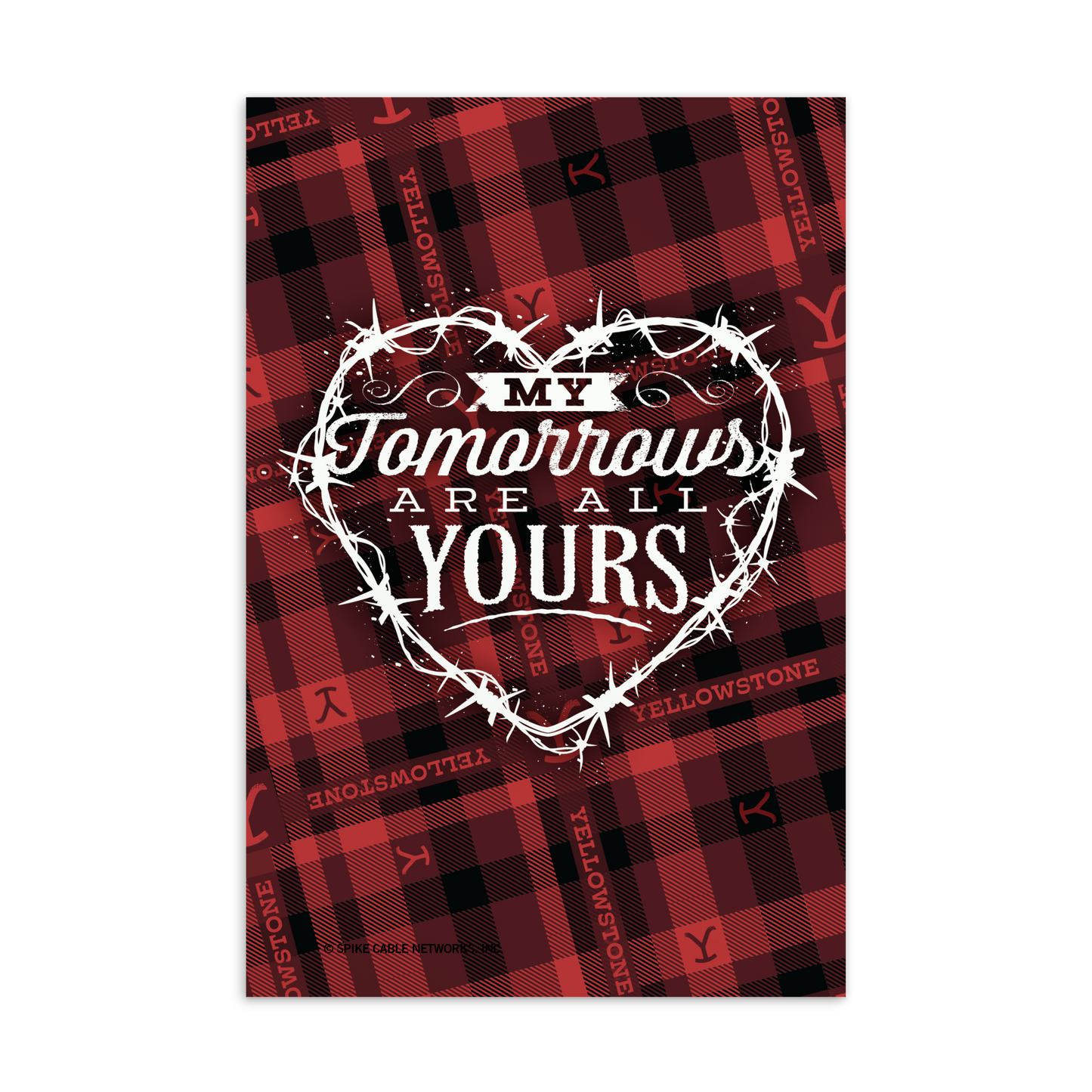 Yellowstone My Tomorrows Are All Yours Plaid Standard Postcard