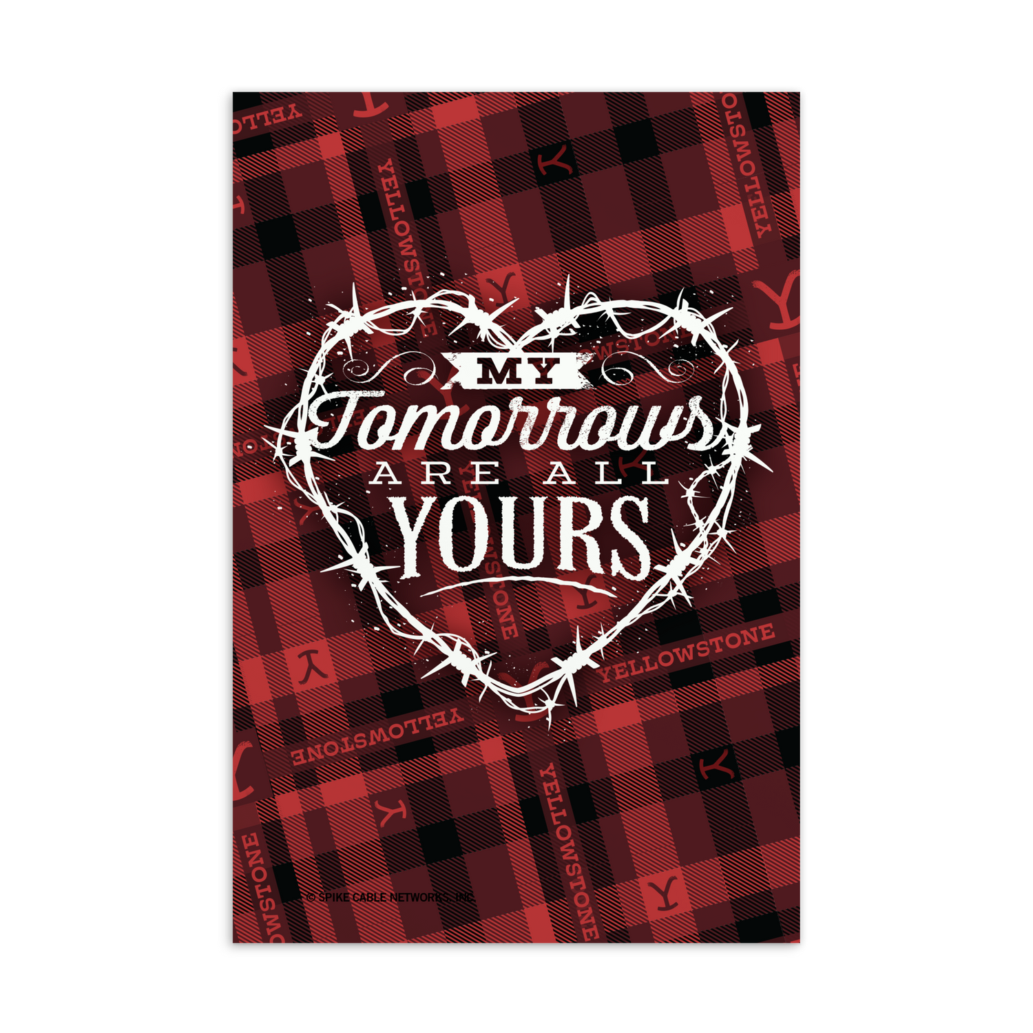 Yellowstone My Tomorrows Are All Yours Plaid Standard Postcard