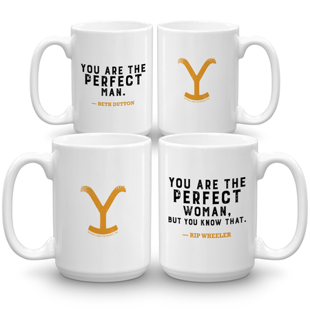 Yellowstone You Are Perfect Beth and Rip Mug Set of 2