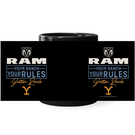 Yellowstone x Ram Your Ranch Your Rules Black Mug