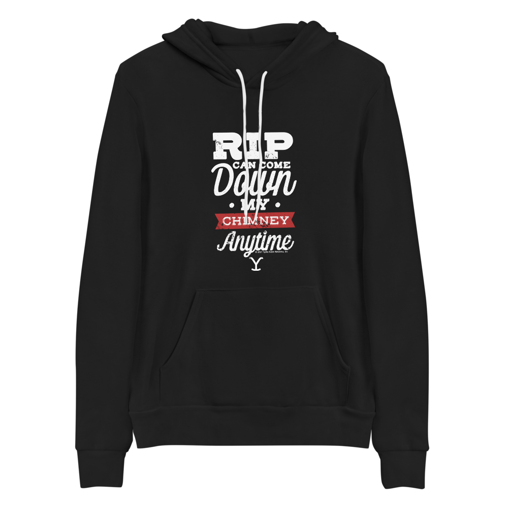 Yellowstone RIP Can Come Down My Chimney Any Time Adult Fleece Hooded Sweatshirt