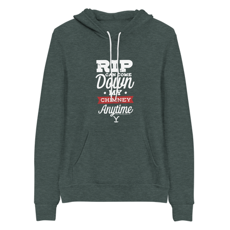 Yellowstone RIP Can Come Down My Chimney Any Time Adult Fleece Hooded Sweatshirt