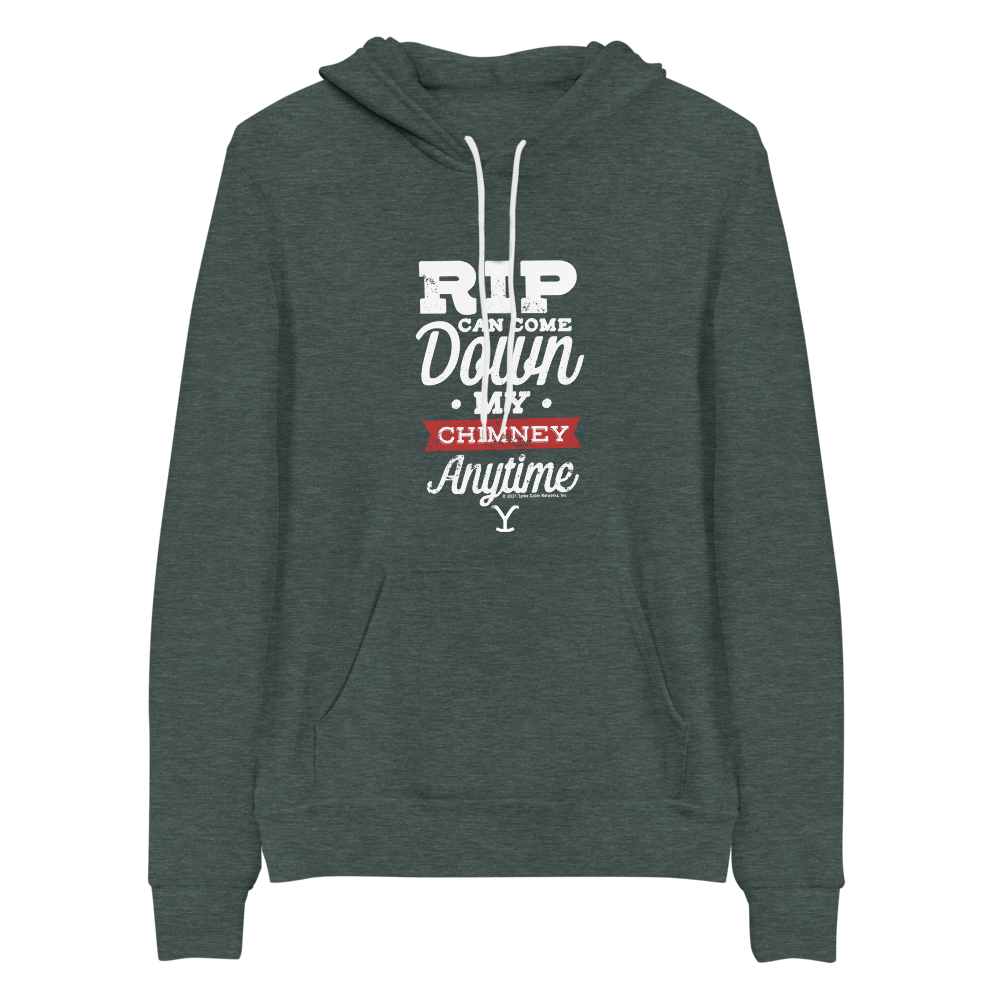 Yellowstone RIP Can Come Down My Chimney Any Time Adult Fleece Hooded Sweatshirt