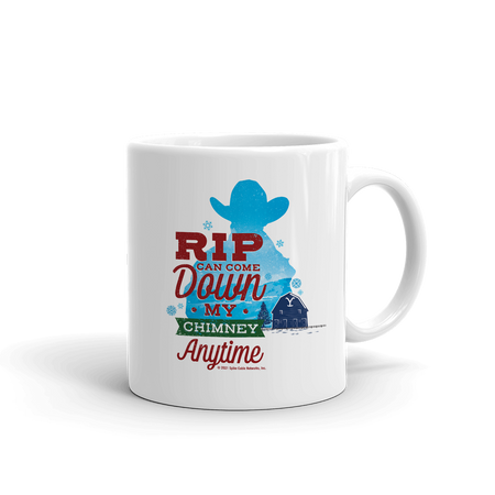 Yellowstone RIP Can Come Down My Chimney Anytime Silhouette White Mug