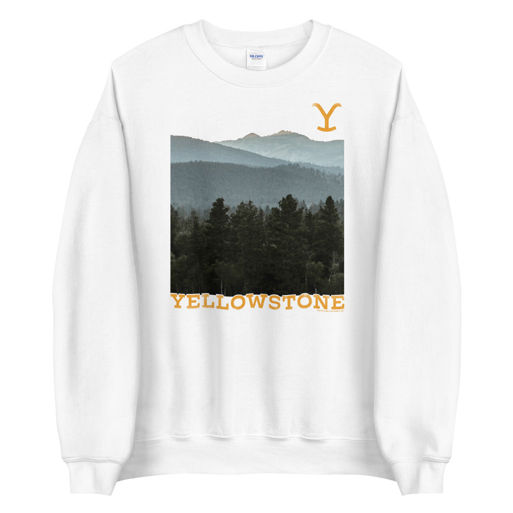 Yellowstone Scenery Fleece Crewneck Sweatshirt