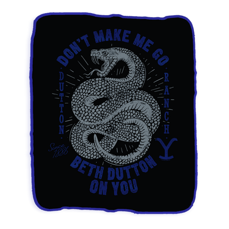 Yellowstone Snake Beth Dutton On You Sherpa Blanket