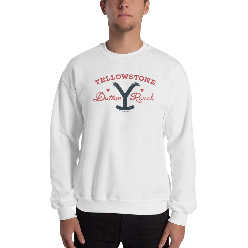 Yellowstone Dutton Ranch Star Fleece Crewneck Sweatshirt