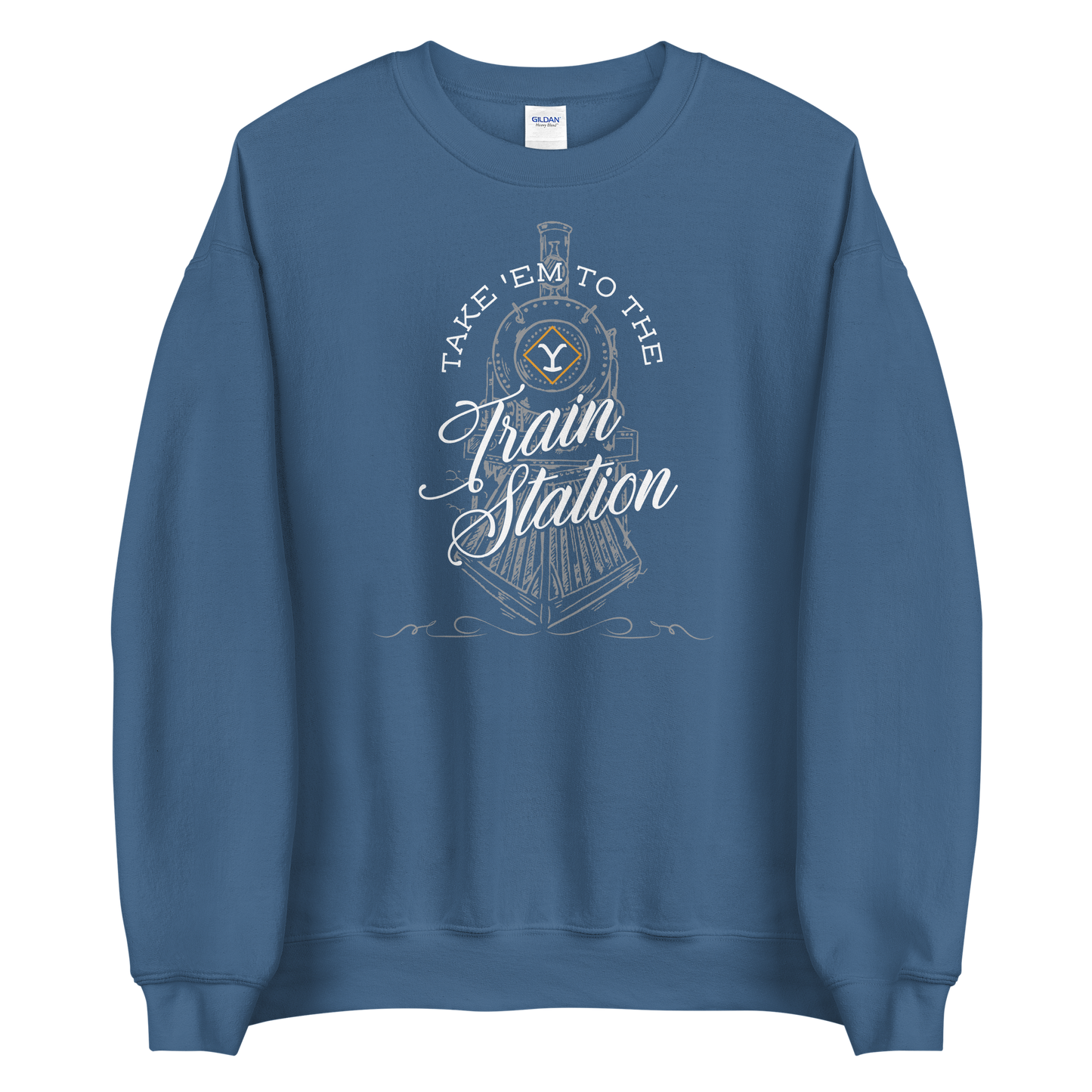 Yellowstone Take 'Em To The Train Station Fleece Crewneck Sweatshirt