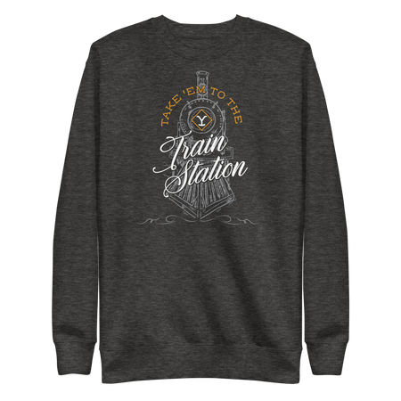 Yellowstone Take 'Em To The Train Station Fleece Crewneck Sweatshirt