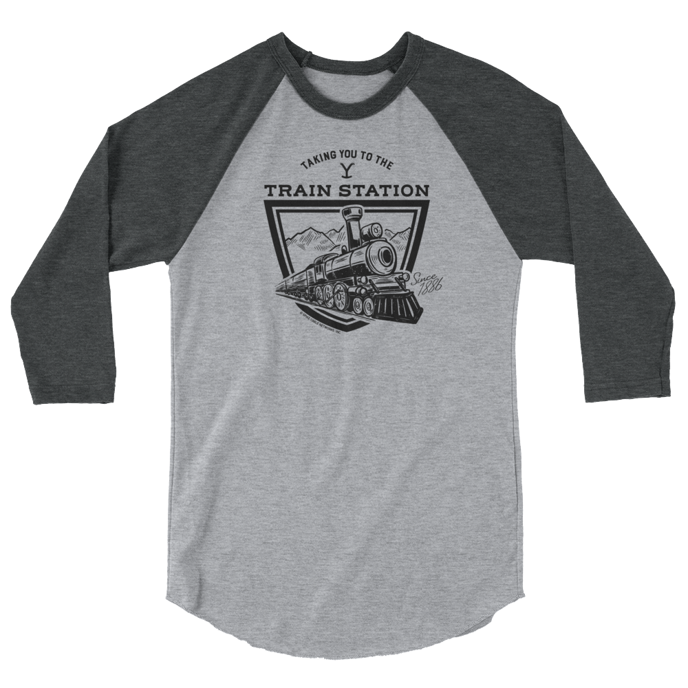 Yellowstone Taking You to the Train Station Unisex 3/4 Sleeve Raglan Shirt