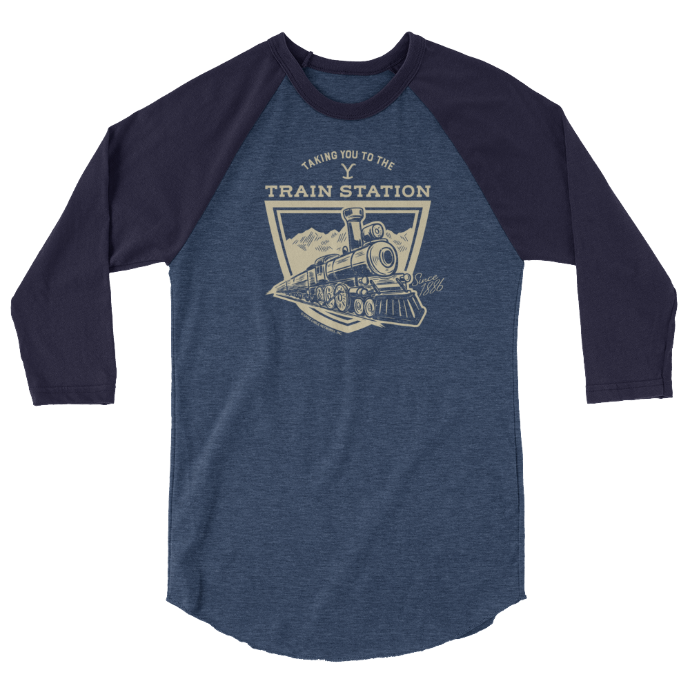 Yellowstone Taking You to the Train Station Unisex 3/4 Sleeve Raglan Shirt