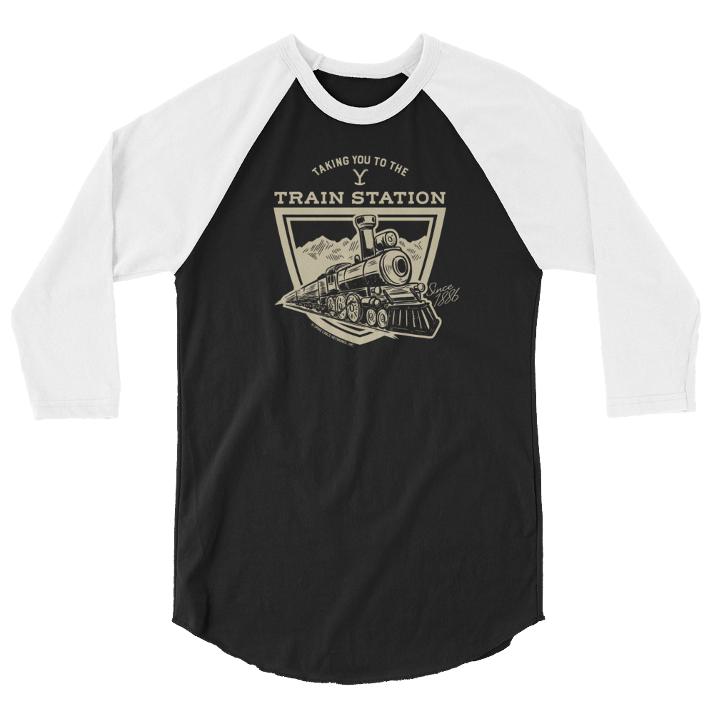 Yellowstone Taking You to the Train Station Unisex 3/4 Sleeve Raglan Shirt