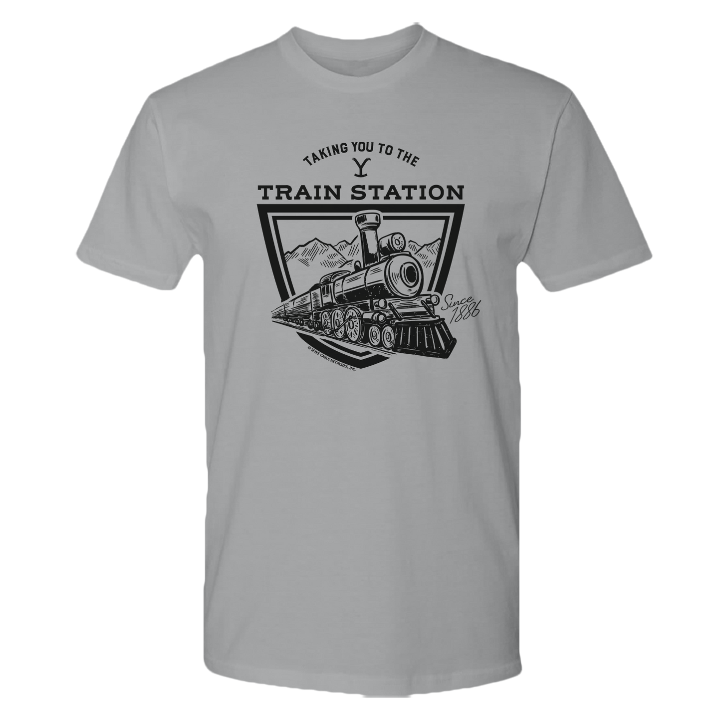 Yellowstone Taking You to the Train Station Adult Short Sleeve T-Shirt