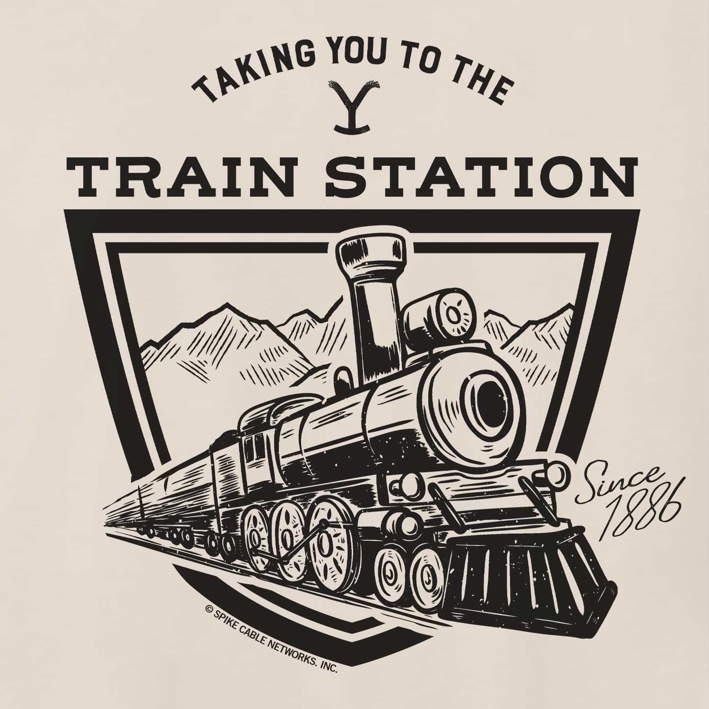 Yellowstone Taking You to the Train Station Adult Short Sleeve T-Shirt