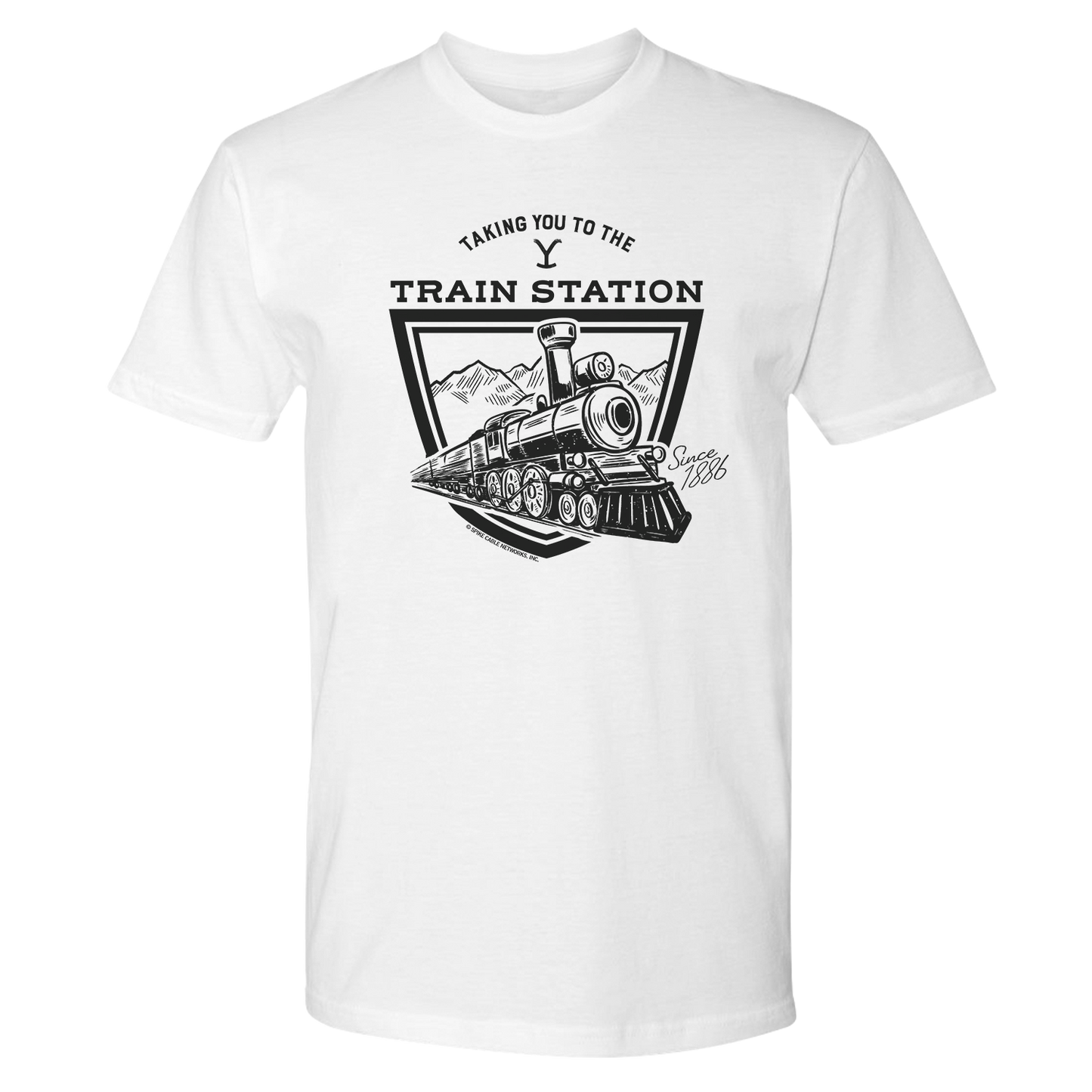 Yellowstone Taking You to the Train Station Adult Short Sleeve T-Shirt