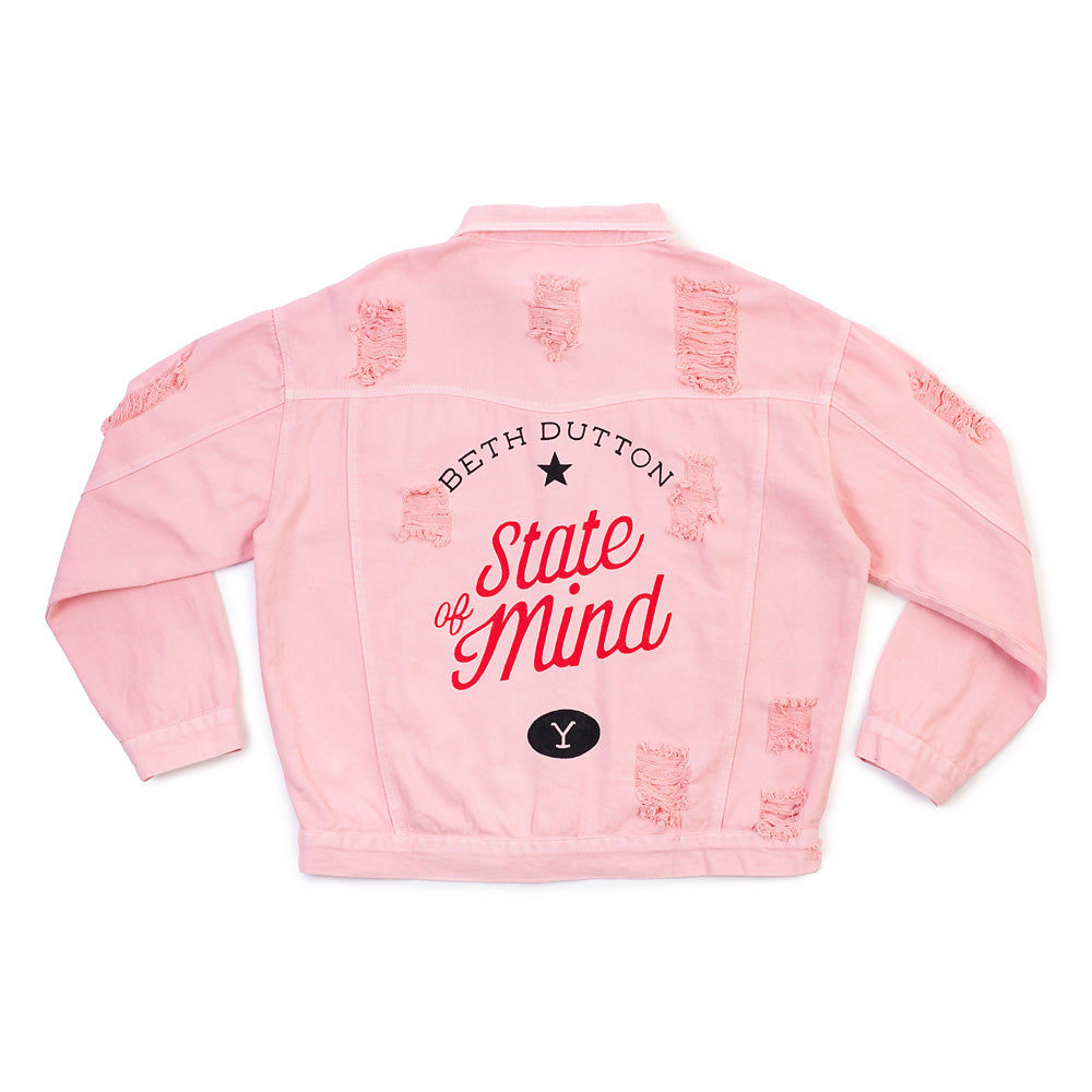 Yellowstone Beth Dutton State of Mind Wren + Glory Hand Painted Pink D ...