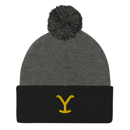 Yellowstone Y Logo Pom Pom Knit Beanie