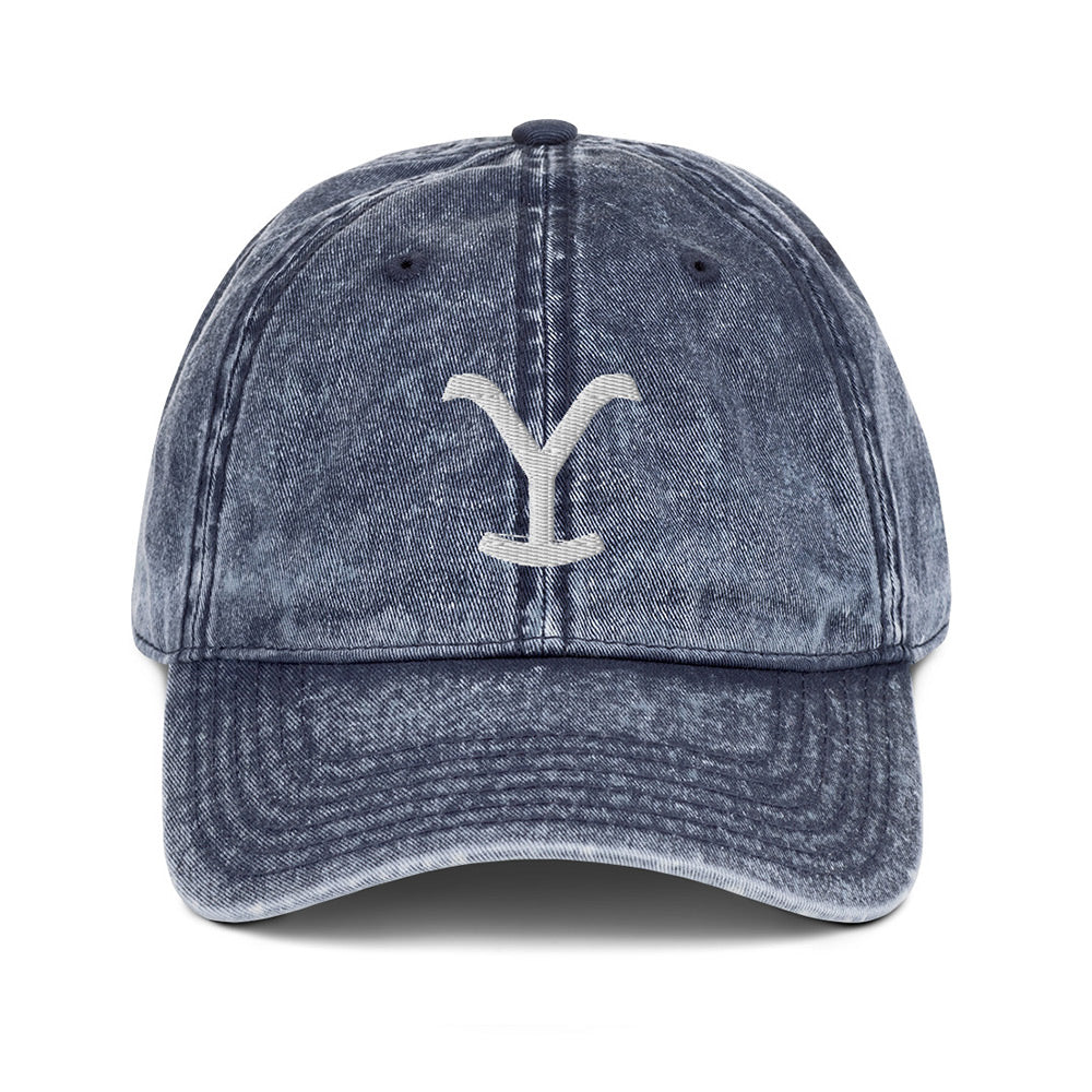 Yellowstone Y Logo Vintage Denim Hat