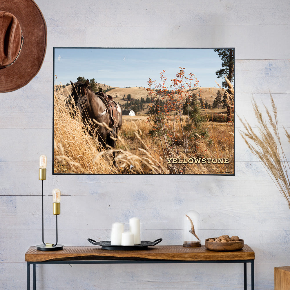 Yellowstone Horse Key Art Satin Poster