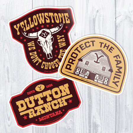 Yellowstone Dutton Ranch Patches Stickers Assorted Pack of 3