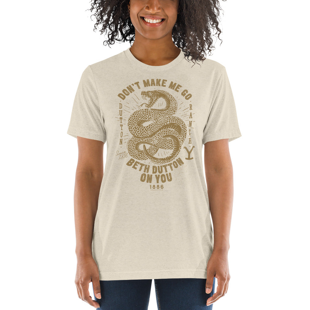 Yellowstone Snake Beth Dutton On You Unisex Tri-Blend T-Shirt