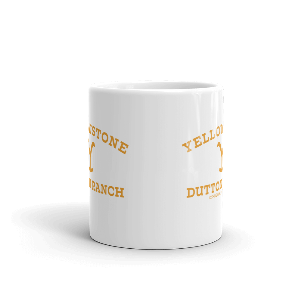 Yellowstone Dutton Ranch Logo White Mug