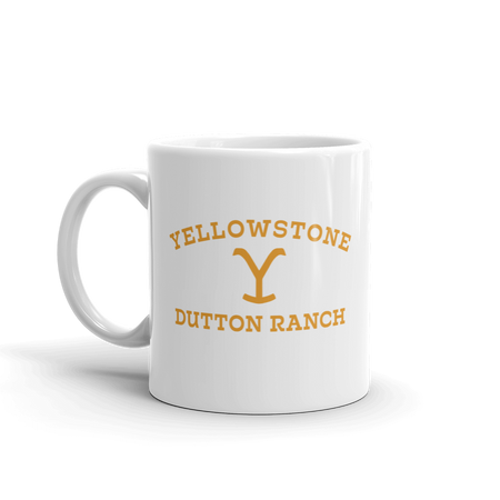 Yellowstone Dutton Ranch Logo White Mug