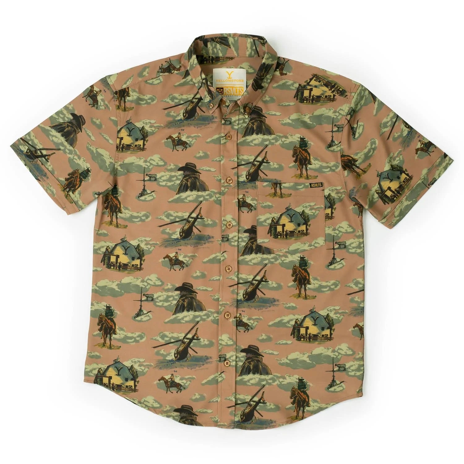 Yellowstone Dutton Ranch KUNUFLEX Short Sleeve Shirt